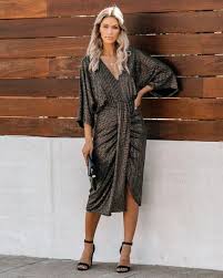 Looking Forward Metallic Kimono Midi Dress Midi Dress Asymmetrical Skirt Maxi Wrap Dress
