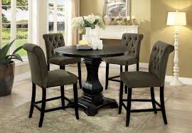 Zinus louise modern black kitchen table set 5. Cm3840rpt 3564gy 5pc 5 Pc Ophelia Co Kulik Nerissa Antique Black Finish Wood 48 Round