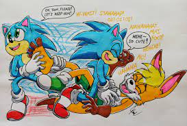 It's me again!!!i just wanna give a shout out to britney spears for the perfect theme song for my request by hectorlongshot.to see hectorlongshot: Sonic Meets Tickle The Roo By Konstantinossk On Deviantart