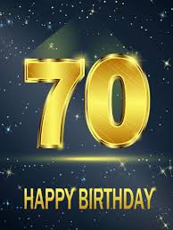The wrinkles on your face are just the memories of how much you have smiled through life. Golden Happy 70th Birthday Card Birthday Greeting Cards By Davia