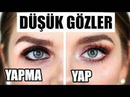Dusuk Gozlere Nasil Makyaj Yapilir Dogrusu Yanlisi Youtube Dusuk Gozler Makyaj Konturleme Makyaj
