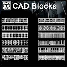 Free architectural cad drawings and blocks for download in dwg formats for use with . Free Wrought Iron Railings 1 Free Cad Download Site Autocad Drawings Blocks