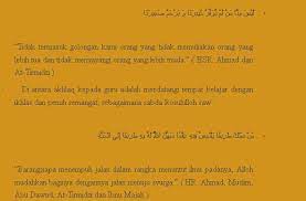 Selain menyeru untuk beribadah kepada allah swt. Hadits Tentang Menghormati Guru Gambar Islami
