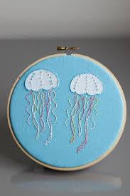 Check out our jellyfish embroidery selection for the very best in unique or custom, handmade pieces from our embroidery shops. Jellyfish Embroidery Embroidery Jellyfish Seashells Embroidery Designs Nautical Embroidery Sewing Embroidery Designs