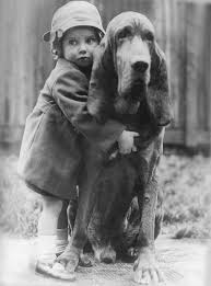 Child And Bloodhound By William Vanderson 1935 Dogs Love Company They Place It First In Their Short List Of Needs J R Ackerl Vintage Dog Animals Dogs