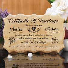 Either way, this bench is a beautiful addition to any outdoor space. Personalised Wooden Marriage Certificate Marriage Gift Wedding Gifts