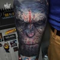 The fur was added later. Ceaser From Movie War For The Planet Of The Apes By Tymur Denisenko Tattooimages Biz