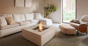 You can move all the books, magazines, and empty coffee cups. Fire Tables Ideas Design Inspiration Ecosmart Fire Fire Table Freestanding Fireplace Indoor Fireplace
