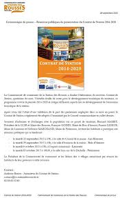 Presentation Nouveau Contrat Station 2015 Communique De Presse Contrat Programme