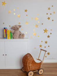 Gold Star Vinyls Decoration With Decorative Vinyl Gold Stars Etsy In 2021 Baby Room Decor Star Wall Decals Girl Room
