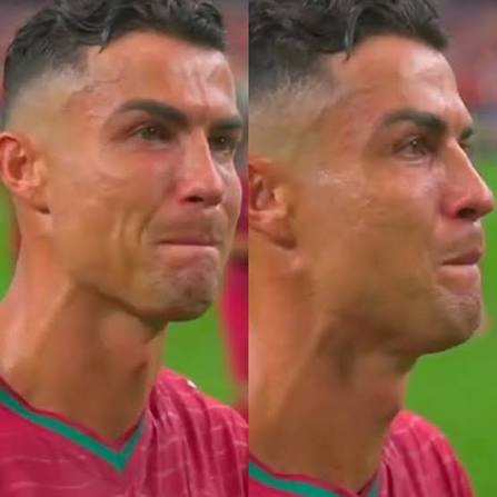 Cristiano Ronaldo rompió en llanto tras ser eliminado por España.  Lamentablemente nunca pudo ganar la Copa del Mundo en toda su carrera.