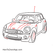 How To Draw A Car Mini Cooper Classic Mini Cooper Cooper Car Cars Coloring Pages
