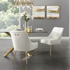 Upholstered dining chairs give you extra comfort that adds to your enjoyment at the table. Overstock Com Online Shopping Bedding Furniture Electronics Jewelry Clothing More Gold Dining Room Leather Dining Room Chairs Dining Chairs