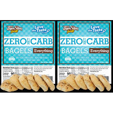 Select supermarkets are now starting to offer a wider selection of low calorie bagels, but make sure to of course the taste is not as good, but they still have a strong following. Thinslim Foods Love The Taste Low Carb Bagels Everything 2pack Walmart Com Walmart Com