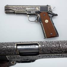 Engraved Black And Gold 1911 Pin On Gun Of The Day Archive