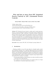 PDF) Why and How to Move from SPC (Statistical Process Control) to APC  (Automated Process Control)