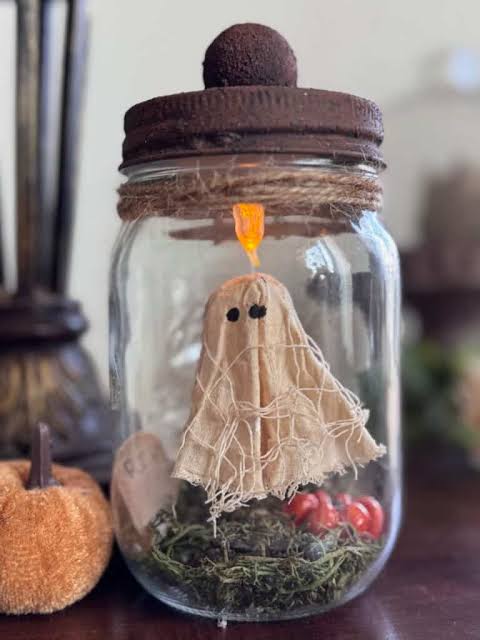 DIY Floating Ghost in a Jar - Manda Panda Projects