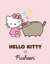 Canvas Wall Art Pusheen x Hello Kitty - Cute Kittys | Canvas Prints |  Europosters