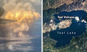 The volcano erupted on january 12 and january 13 this year (image: Taal Volcano Update Ash Plume Seen From Space As Philippines Volcano On Brink Of Eruption Science News Express Co Uk