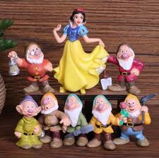 1 Set Of 8 Disney Princess Snow White 7 Dwarfs Figures Toys Cake Decors 10cm Disney Princess Snow White Snow White Disney Snow White Seven Dwarfs