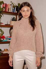 Curl up by the fireplace, grab some hot apple cider, and you've got yourself a movie moment. Free People Sweetheart Sand Castle Tan Sweater Chunky Sweater Lulus