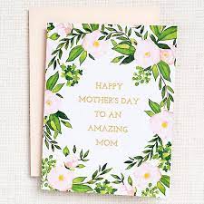 Need some last minute mother's day ideas or just want to make an awesome handmade gift card for mom? Amazing Mom Floral Foil Mother S Day Card Paper Source
