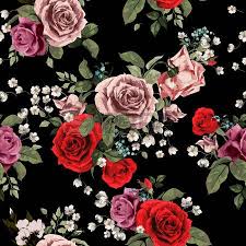 Background Black And Pink Roses Wallpaper Seamless Floral Pattern With Of Red And Pink Roses On Black Background Flowers Black Background Black Background Wallpaper Iphone Wallpaper Vintage