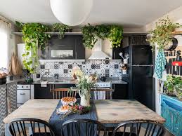 Someone mentioned the wood is soft. Bohemian Kitchen Inspirations Plants Patterns And More Apartment Therapy