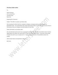 Purchase Order Letter Free Letters Order Letter Lettering Purchase Order