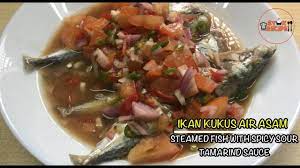 4 ekor ikan kembung garam air asam: Resepi Ikan Kukus Air Asam Steamed Fish With Spicy Sour Tamarind Sauce Recipe Youtube