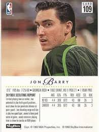 Amazon.com: 1993-94 Skybox Premium Series 1 Basketball #109 Jon Barry  Milwaukee Bucks Official NBA Properties Trading Card : Everything Else