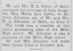 Mattie Lou Upton Johnston (1918-2008)