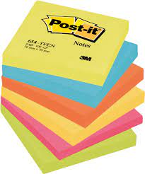 3M Post-It Notes “654” 76Mm X 76Mm 12'S - Sticky Note Clipart - Large Size  Png Image - Pikpng