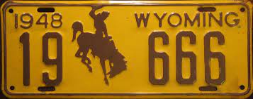 Us wyoming state license plate made from high quality aluminium and embossed with your custom text, our license plates are unmatched in authenticity, customization, and quality from any other. File 1948 Wyoming License Plate Jpg Wikipedia