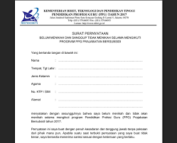 Selain itu, surat pernyataan ini juga harus terdapat salam dan kalimat pembuka, isi, dan juga salam maupun kalimat penutup. Contoh Surat Pernyataan Belum Menikah Dan Tidak Akan Menikah Selama Mengikuti Ppg Bersubsidi 2017 Berbagi Ilmu