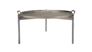 Des grandes marques aux vendeurs plus. Table Basse Orientale Plateau En Aluminium Argente Sur Trepied Collection Johan Homifab