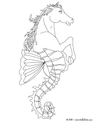 Hippocampus The Half Horse And Half Fish Creature Coloring Page Monster Coloring Pages Mythological Creatures Coloring Pages