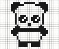 Stampare fogli a4 di carta a quadretti, millimetrata, a righe o puntata in pochi semplici clic. Disegno Di Panda In Pixel Art Per Bambini Da Stampare Gratis
