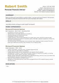 Bachelor's degree in finance, business management, economics, or related field. Personal Financial Advisor Resume Samples Qwikresume