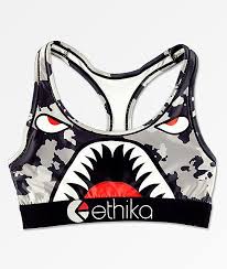 Ethika Grey Warplane Sports Bra Zumiez Ethika Swag Outfits Sports Bra