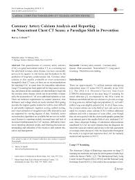 Coronary Artery Calcium Analysis and Reporting