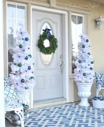 I Ll Have A Blue Christmas Porch Centsational Style Outdoor Christmas Tree Decorations Christmas Tree Decorations Outdoor Christmas Tree