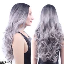 See our other hair tutorials on our youtube channel girls hairstyles 2012 or on our website. Shop Women S Wig Headpiece Black Gradient Grandma Gray Long Curly Hair Big Wavy Wig Headpiece Online From Best Human Hair Wigs On Jd Com Global Site Joybuy Com