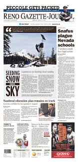 Reno Gazette Journal Today S Front Pages Newseum Newspaper Design Layout Newspaper Layout Newspaper Design