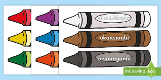 Free Colour Words On Crayons Zulu Teacher Made