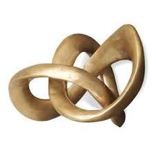 Interlude Home Trefoil Knot Sculpture Paynesgray Modern Decorative Accents Chic Home Decor Sculpture