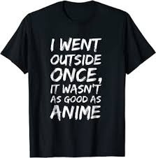 I think in the brotherhood anime, this quote was worded better, but it's by far one of my favorite who is the coolest manga character? Amazon Com Manga Quote I Went Outside Once Anime Tshirt Clothing
