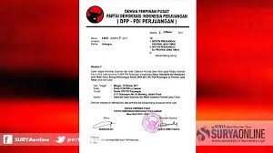 Begini Bentuk Surat Undangan Dpp Pdip Kepada Pengurus Daerah Di Jatim Soal Acara Deklarasi Surya