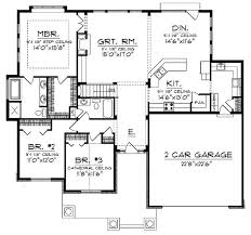A hallway will lead to the bedrooms, while the areas of the house have a tendency to be connected on one side of the home. Open Concept Floor Plan For Ranch With Spacious Interior Home Ranch House Plans Floor Plans Small House Plans