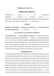 Con contestuale istanza di autorizzazione alla. Ricorso Ex Srt 702 Bis C P C Docsity